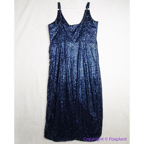 NEW CITY CHIC Star Desire Maxi sequin Dress Sapphire blue size 22 formal‎ gown - Picture 12 of 16
